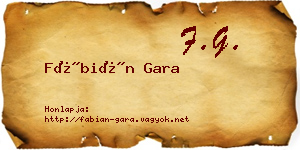 Fábián Gara névjegykártya
